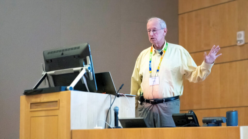 Keynote speaker John Sall discusses the topic of delicate brute force In statistical computing.